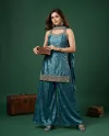 K 1320 By Naisha Chinon Kurti With Bottom Dupatta 